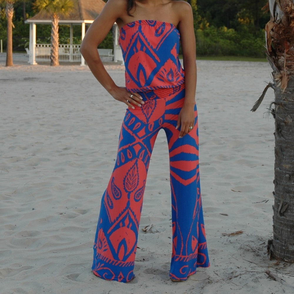 Orange/Blue Print Jumper